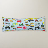 交通カラフル車キッズパターン ボディピロー (裏面)