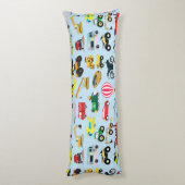 交通カラフル車キッズパターン ボディピロー (裏面 (縦))