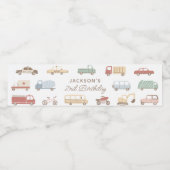 交通カードとトラック男の子の誕生日パーティー ペットボトルラベル (シングルラベル)