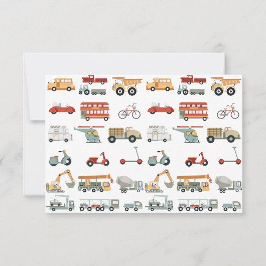 交通シティトラック誕生日サンキューカード サンキューカード (裏面)