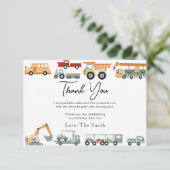 交通シティ トラック 誕生日 ありがとう カード (スタンド正面)
