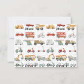 交通シティ トラック 誕生日 ありがとう カード (裏面)