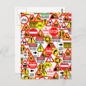 交通シンボルや象徴はがき ポストカード (正面/裏面)