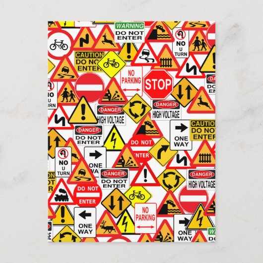 交通シンボルや象徴はがき ポストカード (正面)