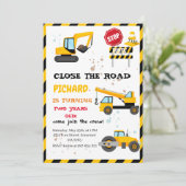 交通ストップ、道路の赤ん坊シャワーを閉じる 招待状 (スタンド正面)