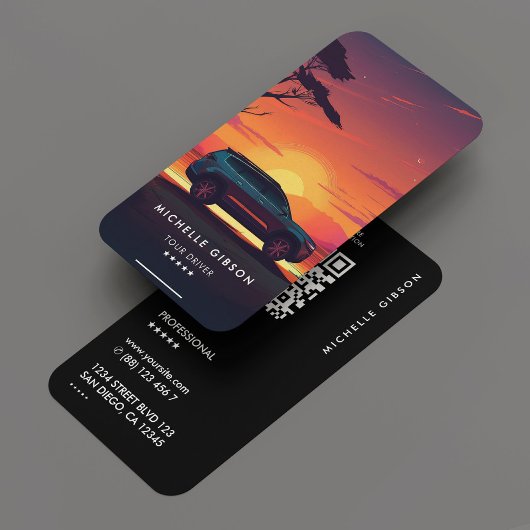 交通タクシー運転手ツアーガイドミニマル コーリングカード