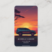 交通タクシー運転手ツアーガイドミニマル コーリングカード (正面)