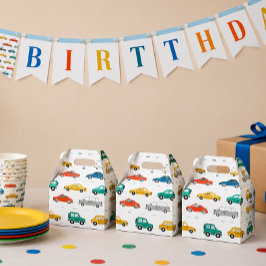 交通テーマの誕生日ラッピングペーパー 大 フェイバーボックス