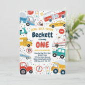 交通トラックダイガースカーバースデーパーティー 招待状 (スタンド正面)