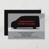 交通パーティーバスカード輸送ミニバン エンクロージャーカード (正面/裏面)