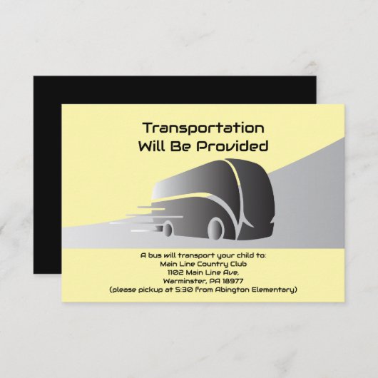 交通パーティーミニバスカード輸送バン エンクロージャーカード (正面/裏面)