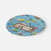 交通ブルー紙プレート ペーパープレート (アングル)