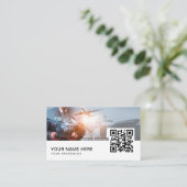 交通プランナーQRコード名刺 名刺 (スタンド正面)