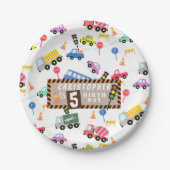 交通ホワイト紙プレート ペーパープレート (正面)