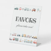 交通モダン誕生日のお願いサイン 台座サイン (正面)