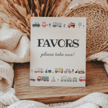 交通モダン誕生日のお願いサイン