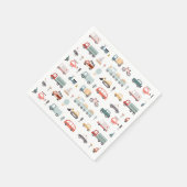 交通モダン誕生日パーティナプキンス スタンダードカクテルナプキン (角)