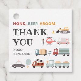 交通モダン誕生日パーティーメッセージカード フェイバータグ