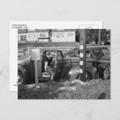 交通事故、ロサンゼルス、1951 ヴィンテージ ポストカード (正面/裏面)