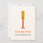 交通信号の誕生日パーティーお礼 サンキューカード (正面)