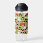 交通信号オレンジ色の車柄 ウォーターボトル (背面)