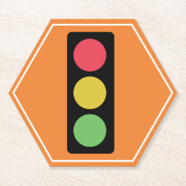 交通信号標識 ペーパーコースター