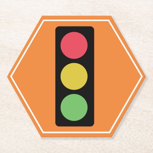 交通信号標識 ペーパーコースター (正面)