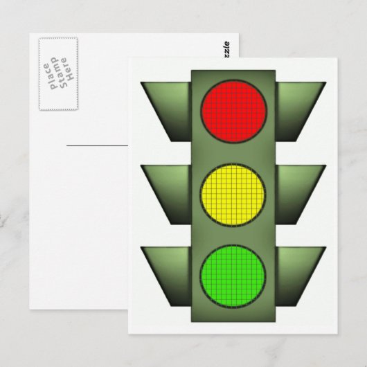 交通信号 ポストカード (正面/裏面)