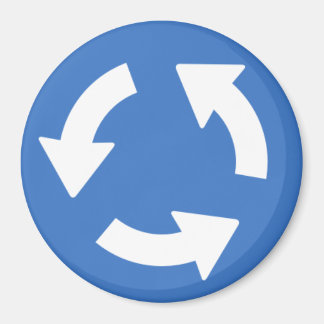 交通信路ラウンドアバウト標識マグネット マグネット