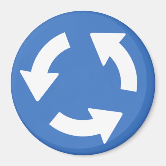 交通信路ラウンドアバウト標識マグネット マグネット (正面)