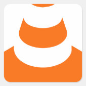 交通円錐安全パイロンウィッチハットマーカー スクエアシール (正面)