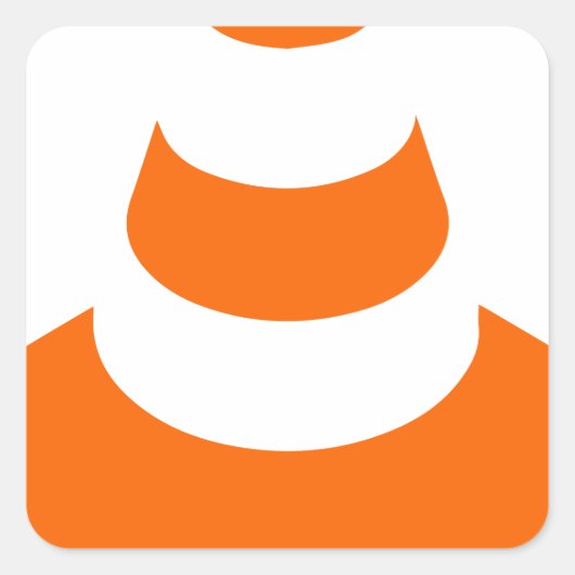 交通円錐安全パイロンウィッチハットマーカー スクエアシール (正面)