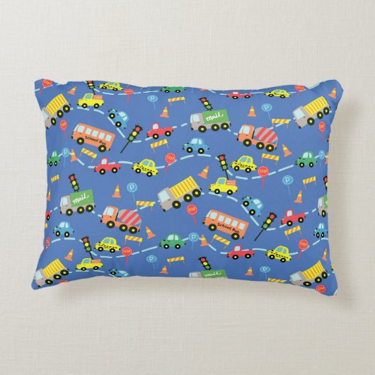 交通少年の青 アクセントクッション (裏面)