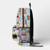 交通少年の青 プリントバックパック (右)