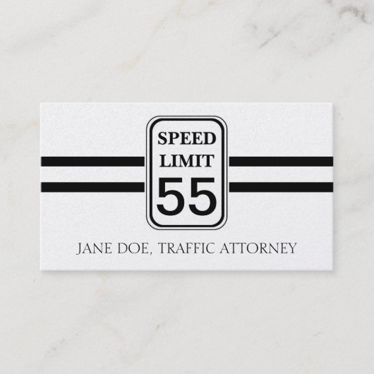 交通弁護士弁護士の法律の制限速度の印 名刺 (正面)