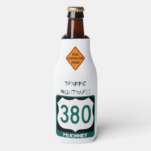 交通悪夢!US 380、McKinney、TX ボトルクーラー (ボトル正面)