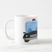 交通担当警察は車によって統率します コーヒーマグカップ (左)