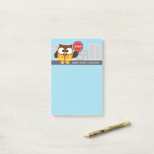 交通指導員の学校の安全パトロールは感謝していしています ポストイット (デスク上)