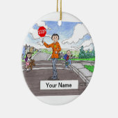 交通指導員-女性 セラミックオーナメント (右)