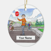 交通指導員-女性 セラミックオーナメント (左)