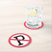 交通標識なし ラウンドペーパーコースター (インサイチュ)