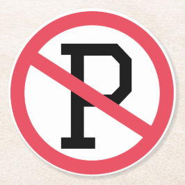 交通標識なし ラウンドペーパーコースター