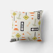 交通標識によっては装飾が家へ帰ります クッション (裏面)