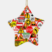 交通標識のオーナメント-カスタマイズ! セラミックオーナメント (右)