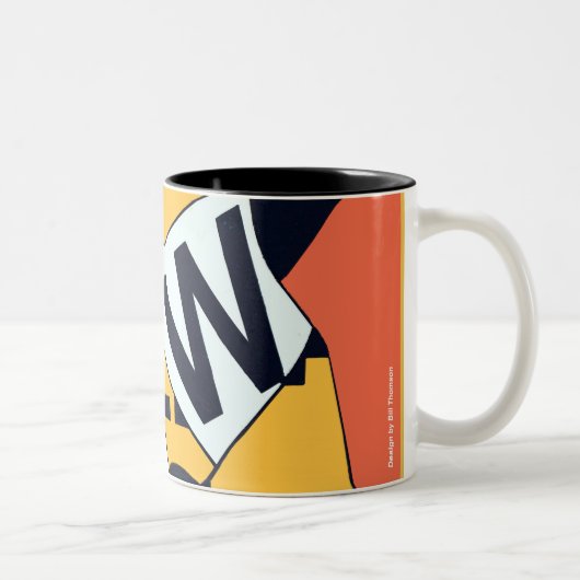 交通標識のマグ ツートーンマグカップ (右)