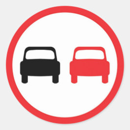 交通標識を追い越さない丸いシール。 ラウンドシール