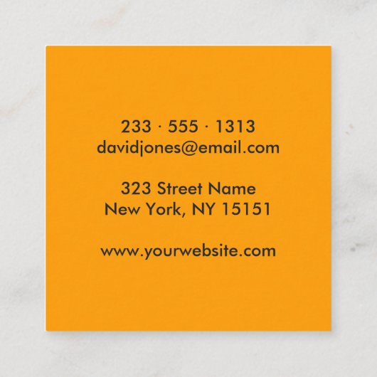 交通機関および兵站学のロゴの名刺 スクエア名刺 (裏面)