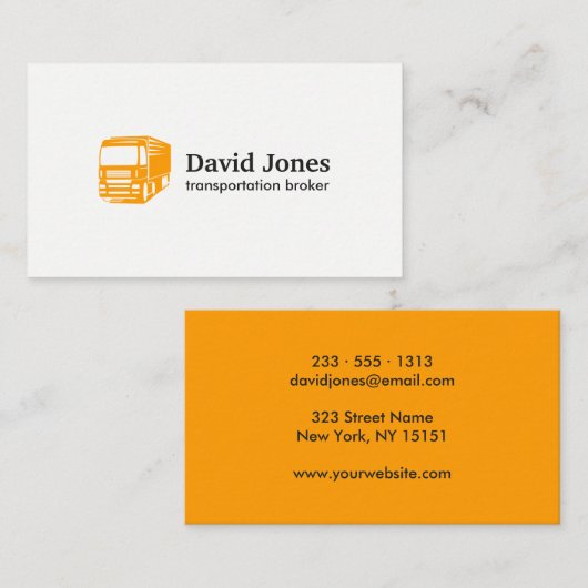 交通機関および兵站学のロゴの名刺 名刺 (正面/裏面)