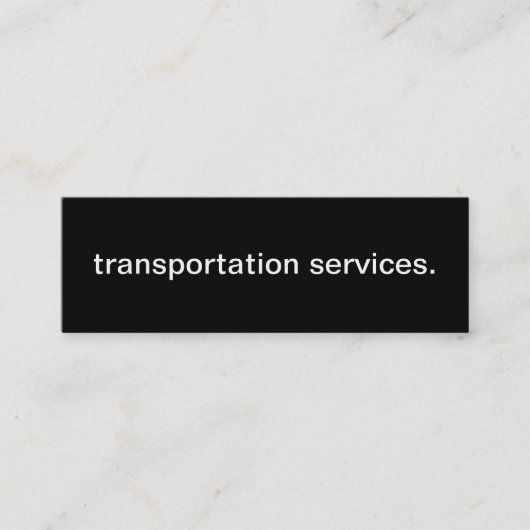 交通機関のサービス業カード スキニー名刺 (正面)