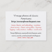 交通機関のヴィンテージの世界 名刺 (裏面)